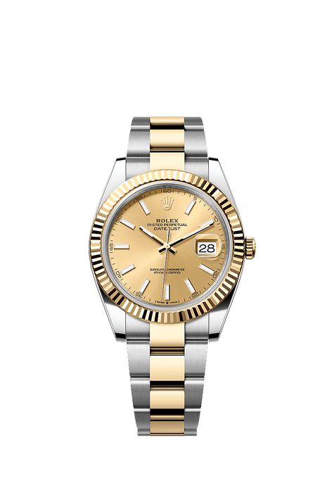 Rolex Two-Tone (YG/SS) Datejust - 41mm - Champagne-colour - Oyster