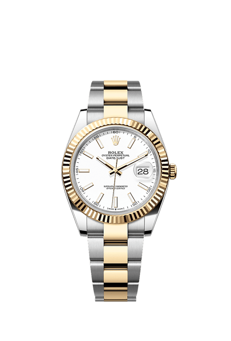 Rolex Two-Tone (YG/SS) Datejust - 41mm - White - Oyster