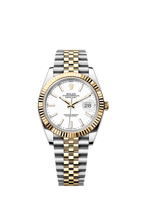 Rolex Two-Tone (YG/SS) Datejust - 41mm - White - Jubilee