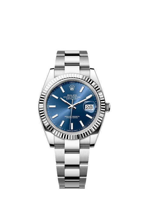 Rolex Stainless Steel Datejust - 41mm - Bright blue - Oyster