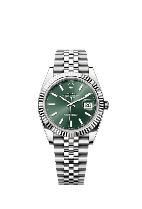 Rolex Stainless Steel Datejust - 41mm - Mint green - Jubilee