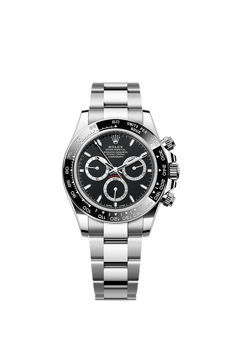 Rolex Stainless Steel Daytona - 40mm - Black, steel counter rings