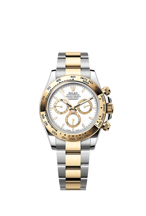 Rolex Two-Tone (YG/SS) Daytona - 40mm - White, golden counter rings