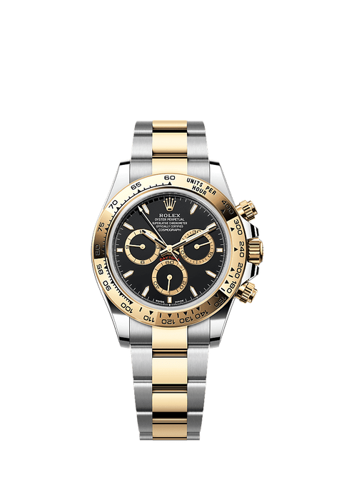 Rolex Two-Tone (YG/SS) Daytona - 40mm - Black, golden counter rings