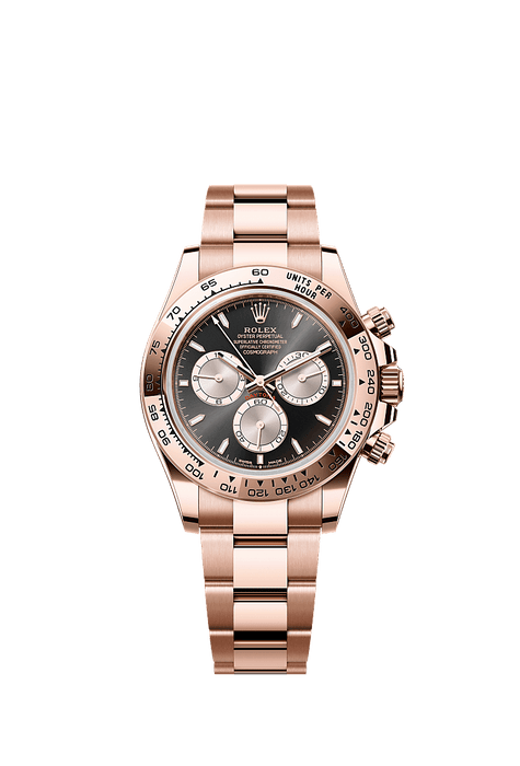 Rolex Rose Gold Daytona - 40mm - Bright black and Sundust - Oyster