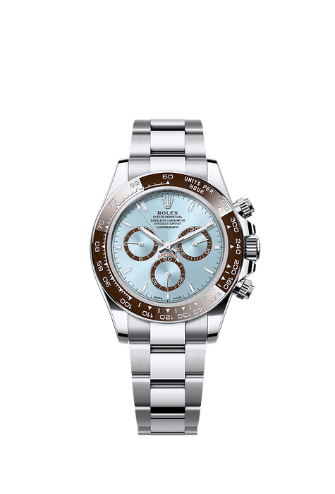 Rolex Platinum Daytona - 40mm - Ice blue, chestnut brown counter rings