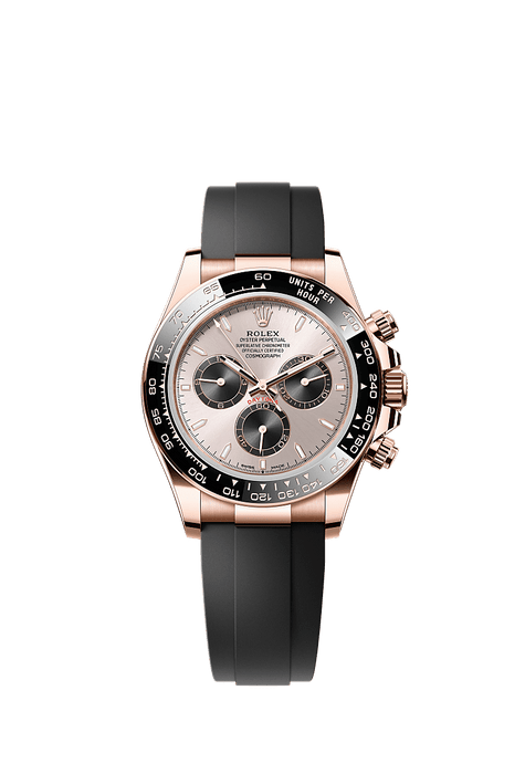 Rolex Rose Gold Daytona - 40mm - Sundust and bright black - Oysterflex