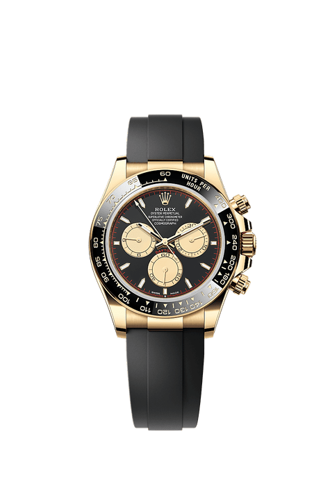 Rolex Yellow Gold Daytona - 40mm - Intense black and champagne-colour - Oysterflex