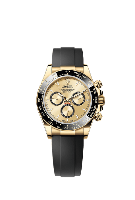 Rolex Yellow Gold Daytona - 40mm - Golden, black counter rings - Oysterflex