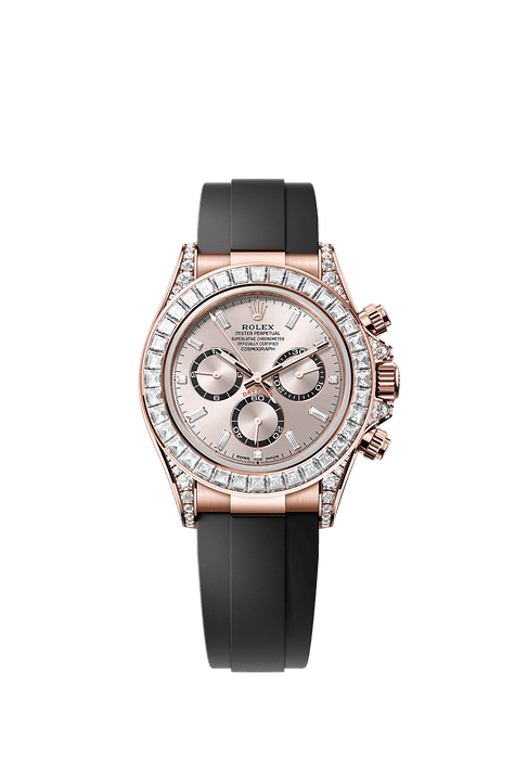 Rolex Rose Gold Daytona - 40mm - Sundust, bright black counter rings Diamond Dial