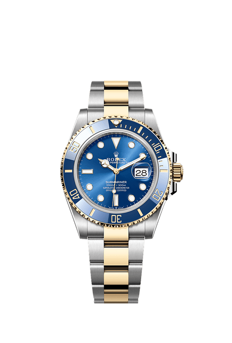 Rolex Two-Tone (YG/SS) Submariner with Date - 41mm - Royal blue