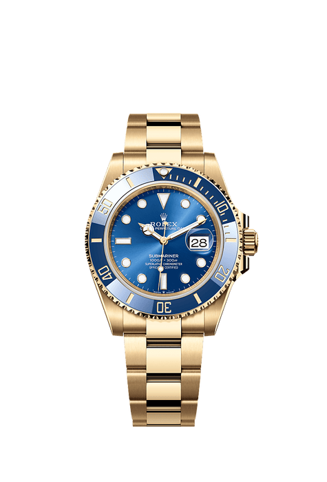 Rolex Yellow Gold Submariner with Date - 41mm - Royal blue