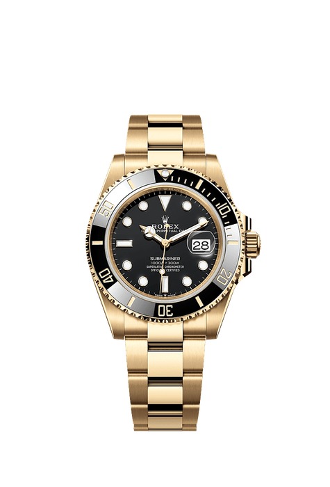 Rolex Yellow Gold Submariner with Date - 41mm - Black