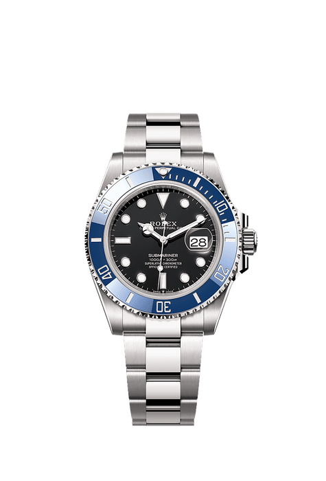 Rolex White Gold Submariner with Date - 41mm - Black