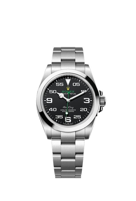 Rolex Stainless Steel Air-King - 40mm - Black