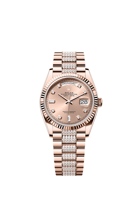 Rolex Rose Gold Day-Date - 36mm - Rosé-colour Diamond Dial - President