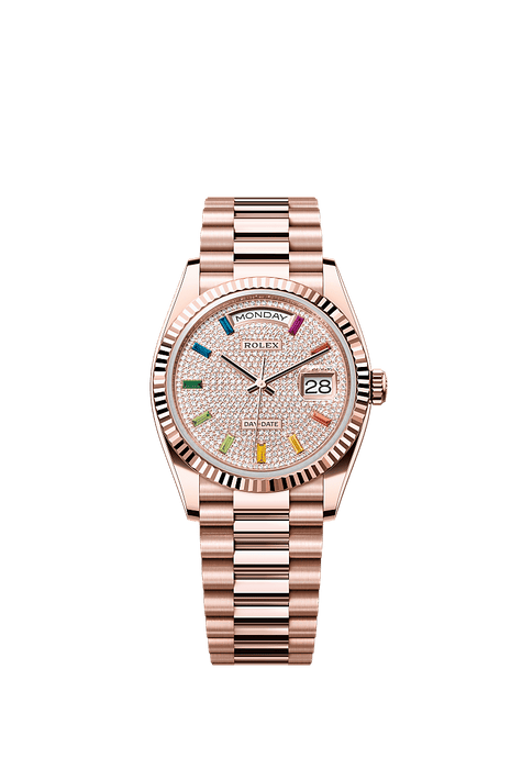 Rolex Rose Gold Day-Date - 36mm - Diamond-paved - President