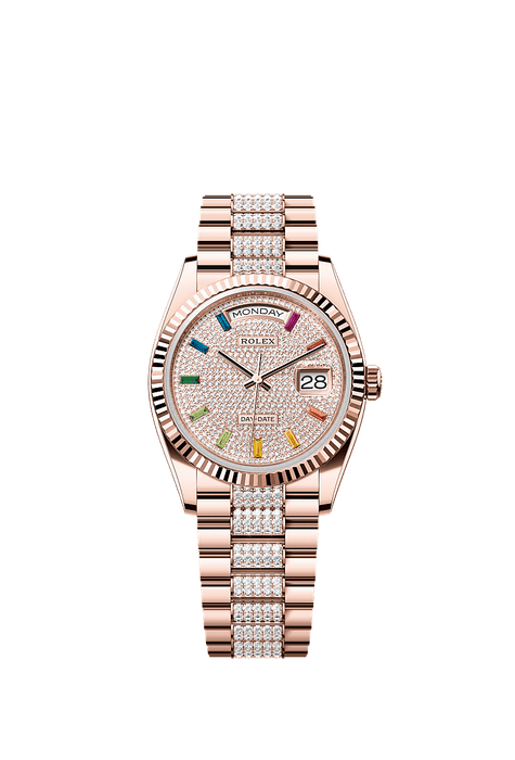 Rolex Rose Gold Day-Date - 36mm - Diamond-paved - President