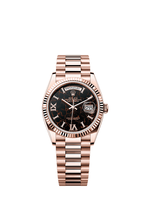 Rolex Rose Gold Day-Date - 36mm - Eisenkiesel Diamond Dial - President