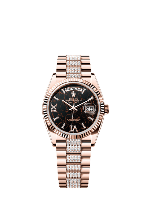 Rolex Rose Gold Day-Date - 36mm - Eisenkiesel Diamond Dial - President