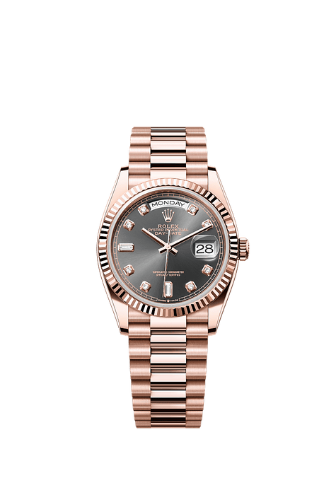 Rolex Rose Gold Day-Date - 36mm - Slate Diamond Dial - President