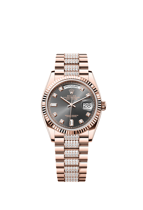 Rolex Rose Gold Day-Date - 36mm - Slate Diamond Dial - President