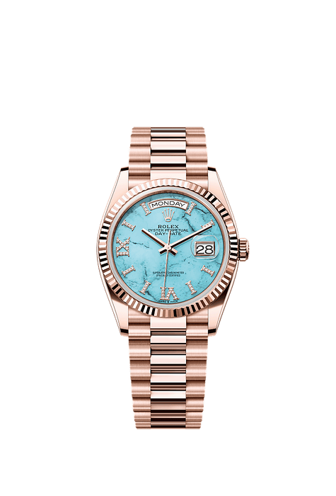 Rolex Rose Gold Day-Date - 36mm - Turquoise Diamond Dial - President