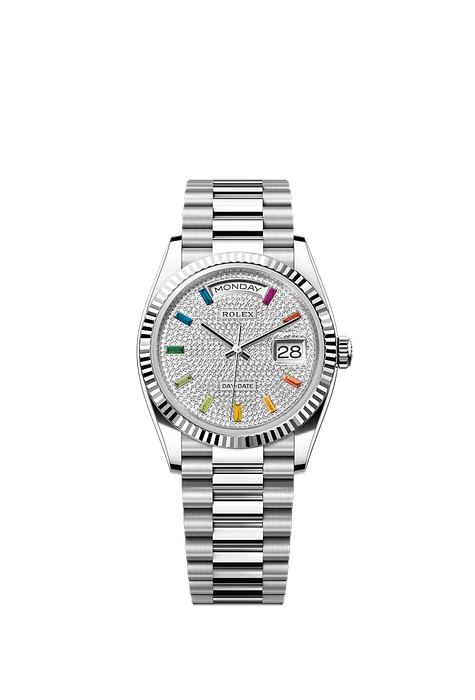 Rolex Platinum Day-Date - 36mm - Diamond-paved - President