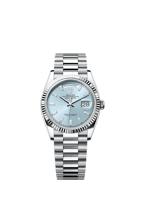 Rolex Platinum Day-Date - 36mm - Ice blue Diamond Dial - President