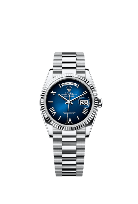 Rolex Platinum Day-Date - 36mm - Blue ombré - President