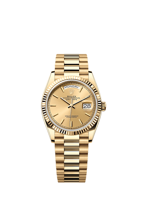 Rolex Yellow Gold Day-Date - 36mm - Champagne-colour - President