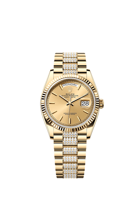 Rolex Yellow Gold Day-Date - 36mm - Champagne-colour - President