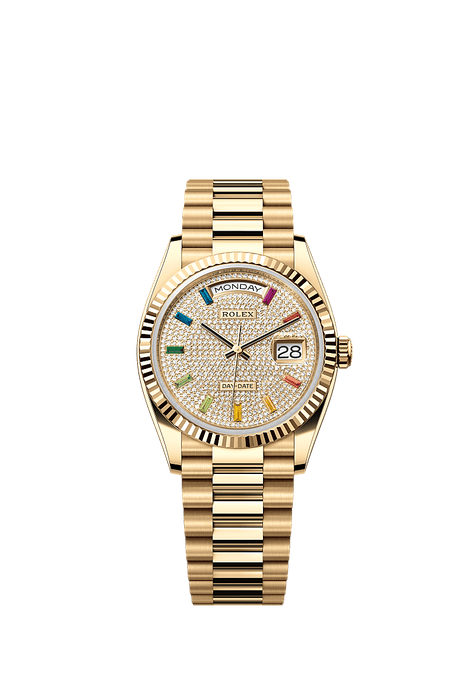 Rolex Yellow Gold Day-Date - 36mm - Diamond-paved - President