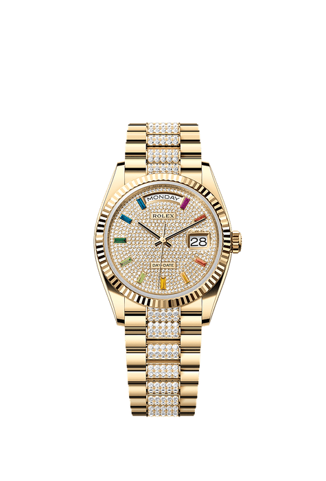 Rolex Yellow Gold Day-Date - 36mm - Diamond-paved - President