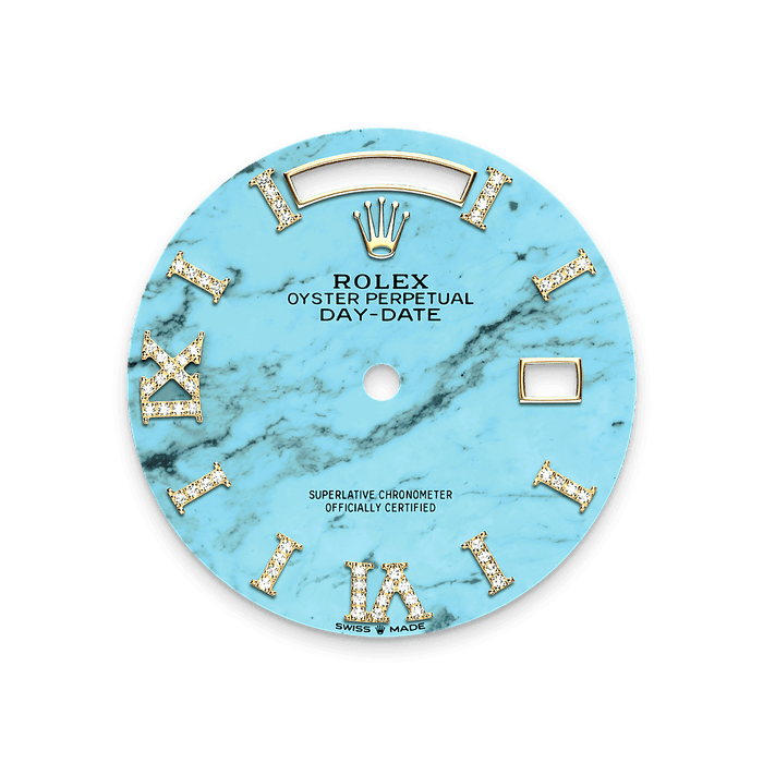 Rolex Yellow Gold Day-Date - 36mm - Turquoise Diamond Dial - President