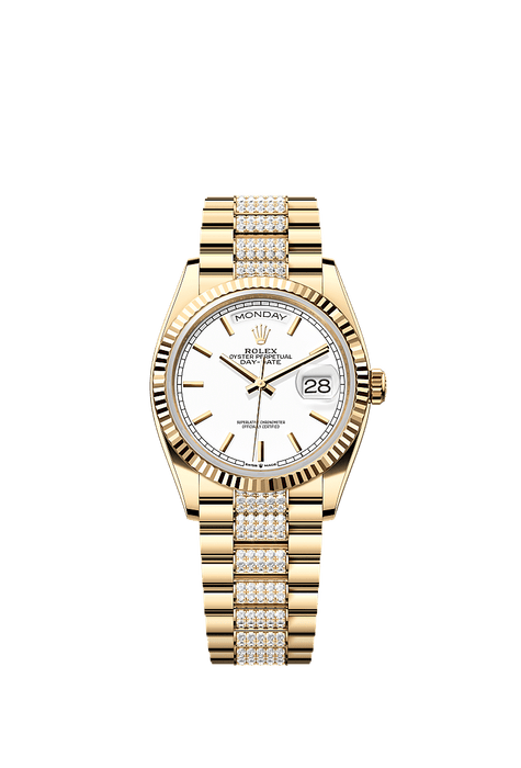 Rolex Yellow Gold Day-Date - 36mm - White - President