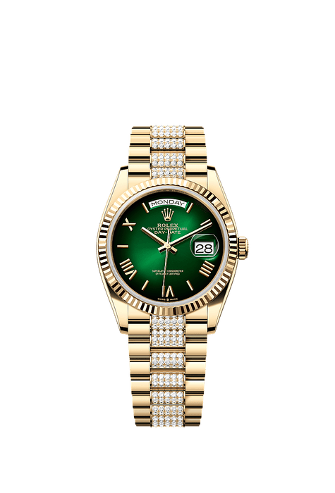 Rolex Yellow Gold Day-Date - 36mm - Green ombré - President