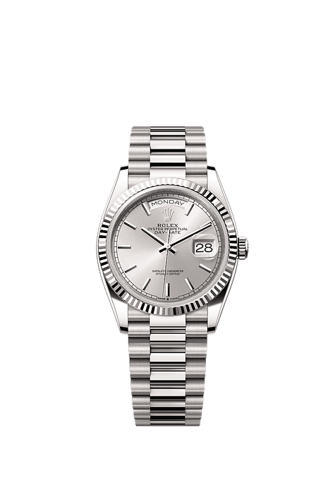 Rolex White Gold Day-Date - 36mm - Silver - President