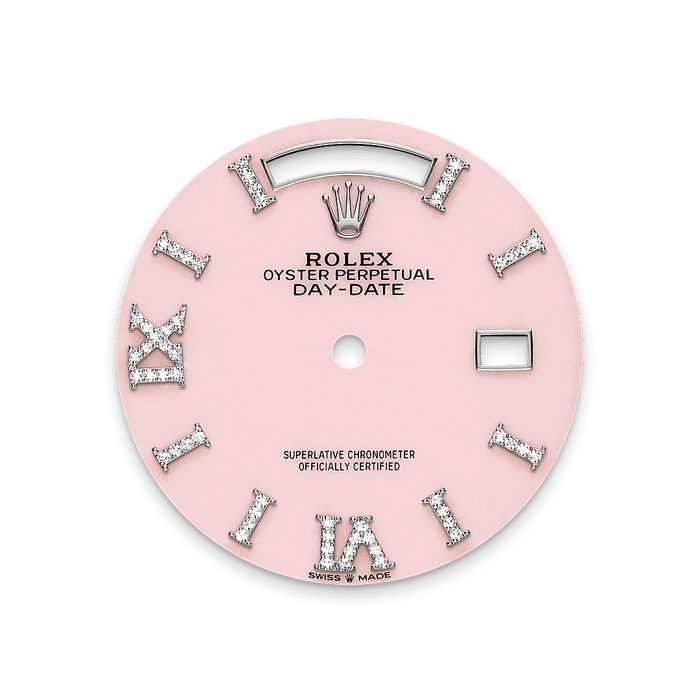 Rolex White Gold Day-Date - 36mm - Pink opal Diamond Dial - President