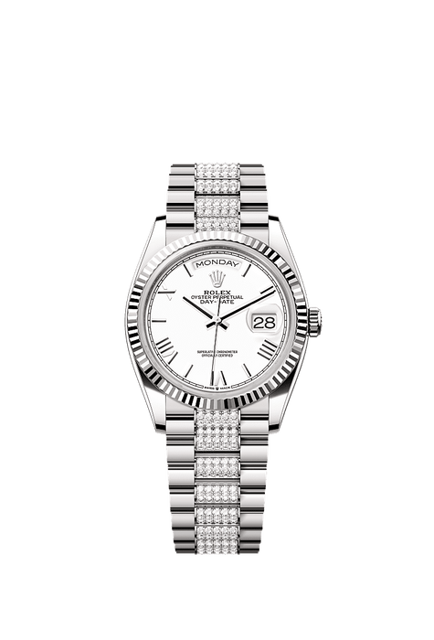 Rolex White Gold Day-Date - 36mm - White - President