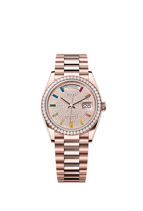 Rolex Rose Gold Day-Date - 36mm - Diamond-paved - President