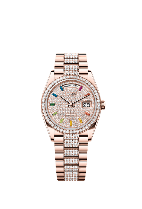 Rolex Rose Gold Day-Date - 36mm - Diamond-paved - President