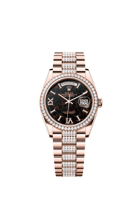 Rolex Rose Gold Day-Date - 36mm - Eisenkiesel Diamond Dial - President