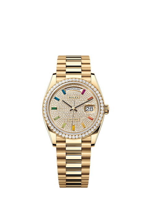 Rolex Yellow Gold Day-Date - 36mm - Diamond-paved - President