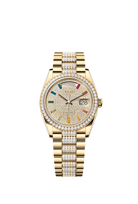 Rolex Yellow Gold Day-Date - 36mm - Diamond-paved - President