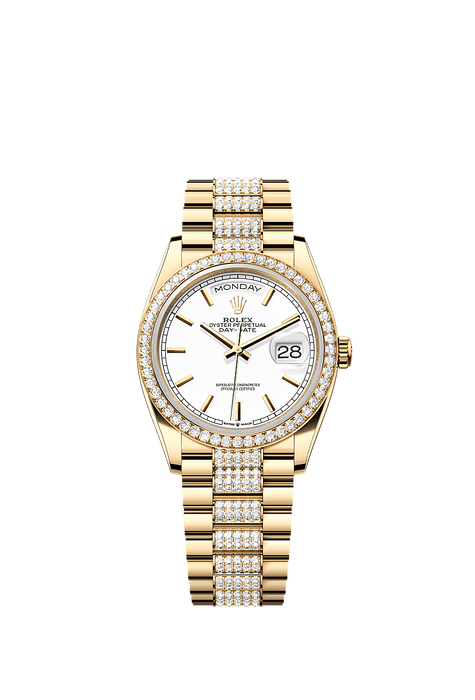 Rolex Yellow Gold Day-Date - 36mm - White - President