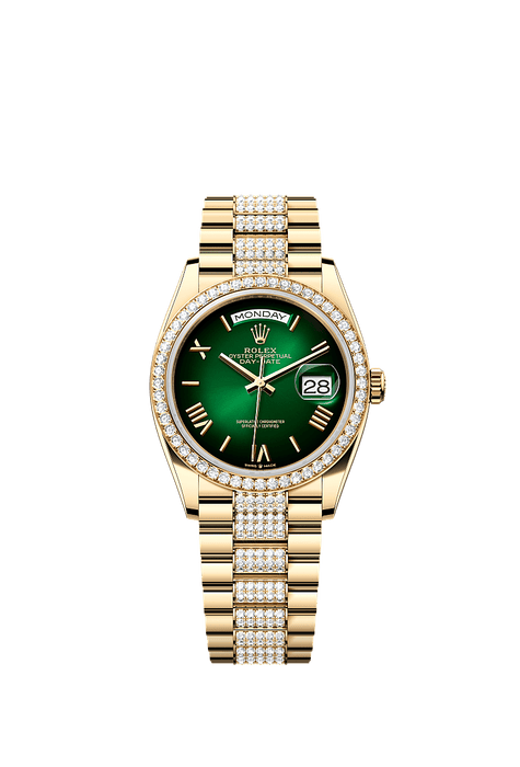 Rolex Yellow Gold Day-Date - 36mm - Green ombré - President