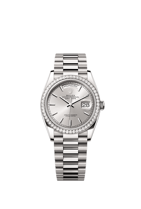 Rolex White Gold Day-Date - 36mm - Silver - President