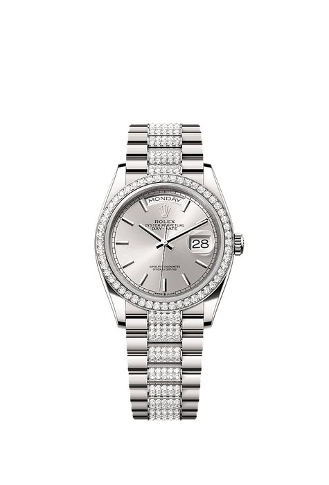 Rolex White Gold Day-Date - 36mm - Silver - President