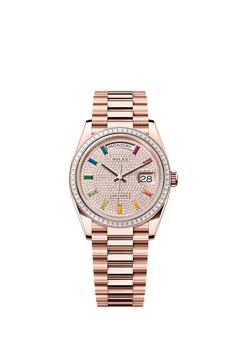 Rolex Rose Gold Day-Date - 36mm - Diamond-paved - President